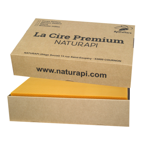 Cire gaufrée format Warré, le carton