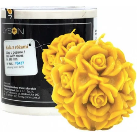Moule silicone à bougie Boule avec roses