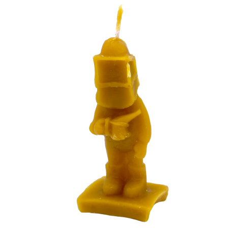 Bougie en cire d'abeille "Apiculteur" 95x40mm