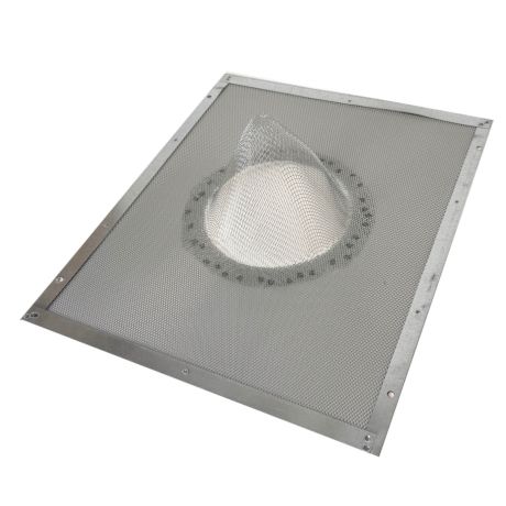 Grille métallique avec cône piège à frelon