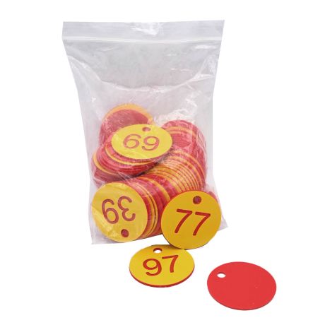 Plaque ronde de numérotation des ruches, le sachet de 100