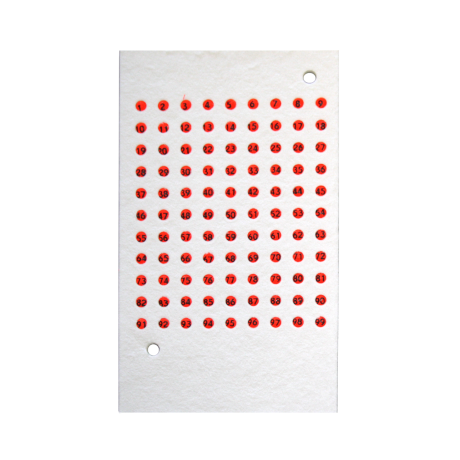 Carte de marquage 99 numéros, couleur ROUGE, la carte