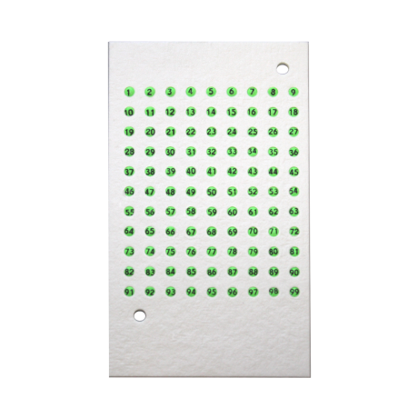 Carte de marquage 99 numéros, couleur VERTE, la carte