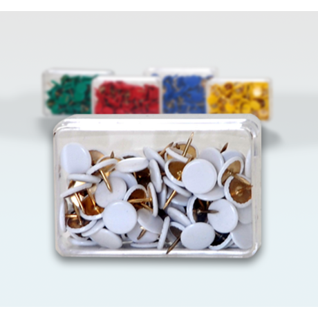 Boite de 100 punaises blanches