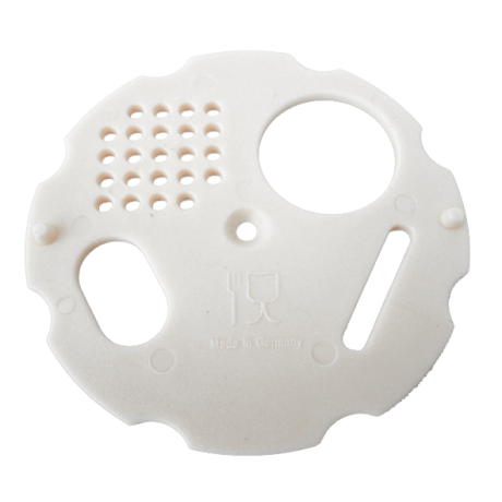 Entrée ronde plastique multiposition blanche