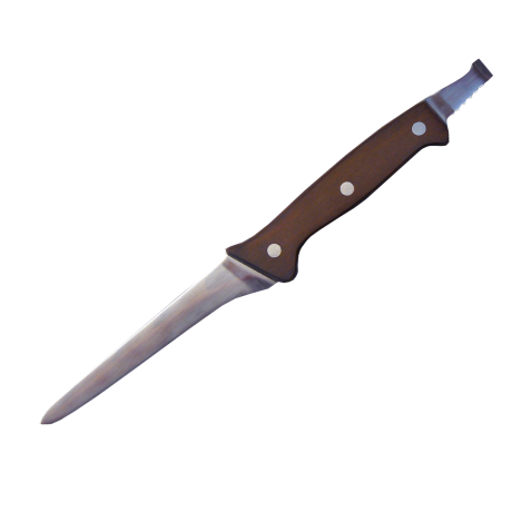 Couteau à désoperculer inox multifonction manche bois