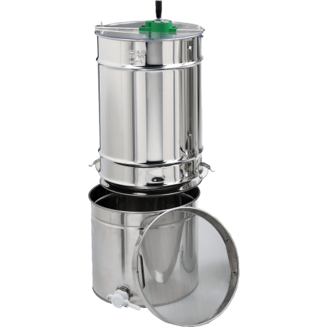 Extracteur tangentiel SAF COMPATTO 4/2 Dadant, 2 Langstroth combiné matu 50kg/passoire, engrenages acier Extracteur tangentiel SAF COMPATTO 4/2 Dadant, 2 Langstroth combiné matu 50kg/passoire, engrenages acier