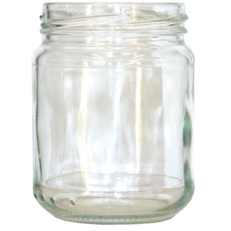 Pot en verre droit 228ml, TO63, LE PACK DE 12