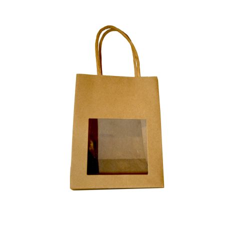 Mini sac kraft avec fenêtre, l'unité