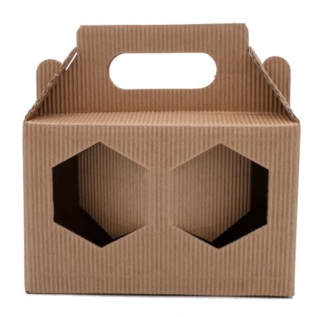 Présentoir en carton ondulé pour 2 pots de 228ml