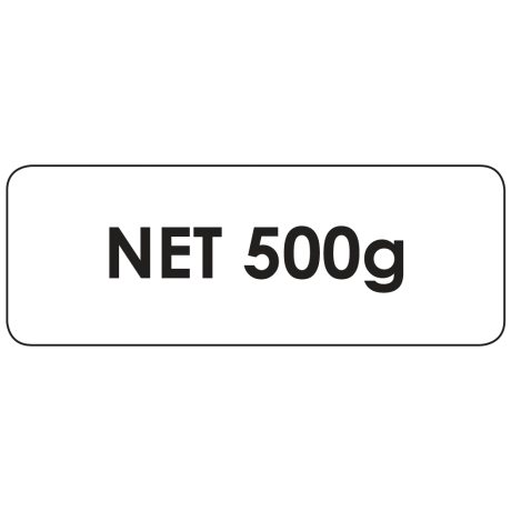 Étiquette poids "net 500g" LA ROULEAU DE 1000