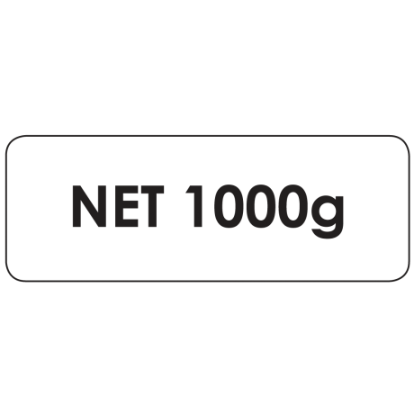 Étiquette poids "net 1000g" LA ROULEAU DE 1000