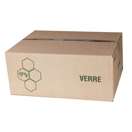 Carton pour pots verre 12x1kg VERRE avec intercalaire séparés, l'unité