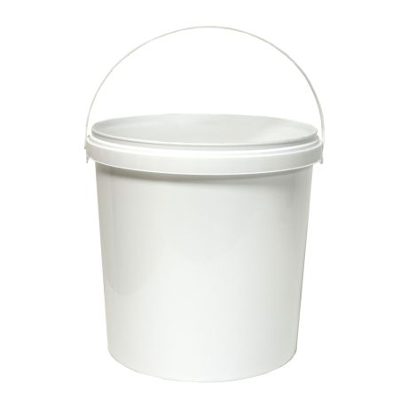 Seau blanc plastique 10L inviolable anse métal Seau blanc plastique 10L inviolable anse métal