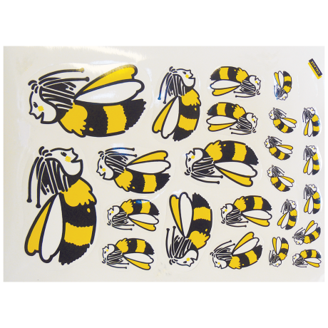 Autocollants, planche 23 abeilles apifun adhésives