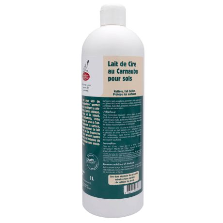 Lait de cire au carnauba BIO, le flacon de 1L