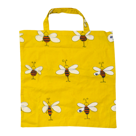 Sac Abeille en tissu jaune