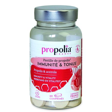 Comprimés double action propolis et acérola Propolia, le pot de 60 pastilles