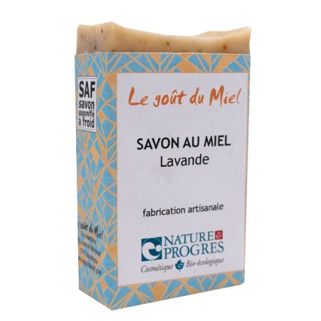Savon solide artisanal à la lavande (miel, lavande), le savon de 100g