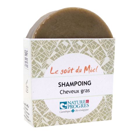 Shampoing solide artisanal au miel, pour cheveux gras, le savon de 90g 