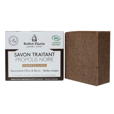 Savon traitant à la propolis noire, Ballot Flurin, le savon de 100g