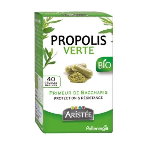  Propolis Verte BIO de Baccharis, la boîte de 40 gelules