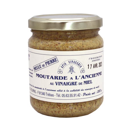 Moutarde au miel à l'ancienne, le pot de 200g