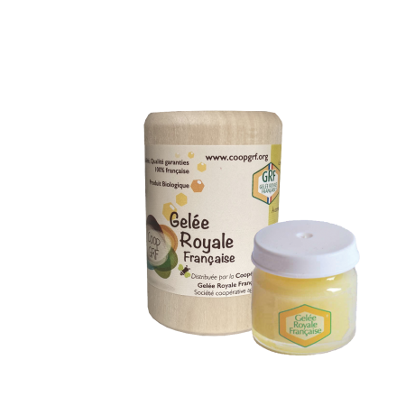 Gelée Royale française GRF, le pot de 10g, boite en tilleul