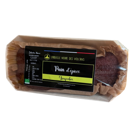 Pain d'épices BIO 210g miel et gingembre, l'unité