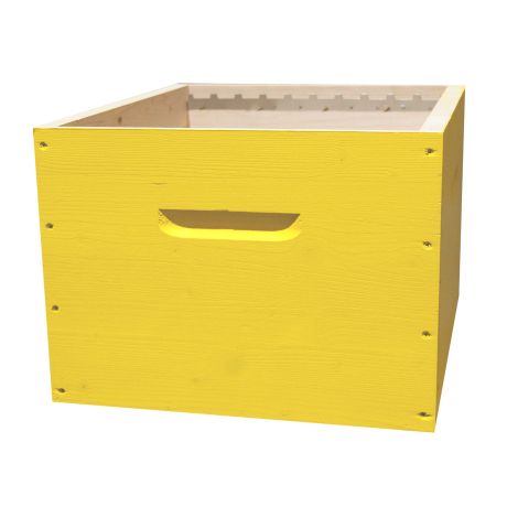 Corps Dadant 10 BEECOLOR jaune soleil en épicéa mi-bois