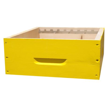 Hausse Dadant 10 en épicéa BEECOLOR jaune soleil pour 9 cadres droits