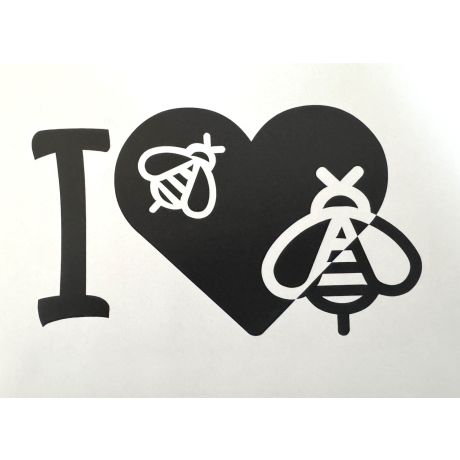 autocollant j'aime les abeilles