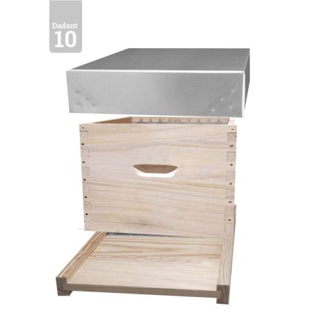 Ruche Dadant 10 "Basis" GREENBEE en Paulownia impérial extralight, plancher bois