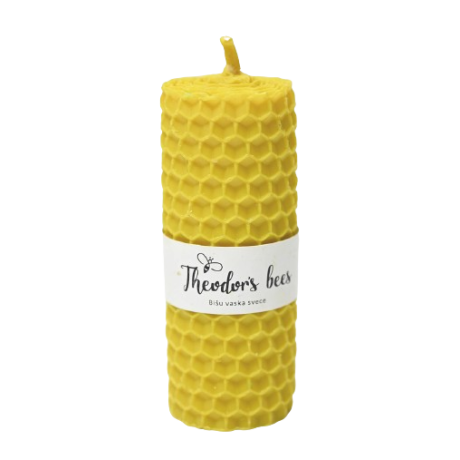 Bougie en cire d'abeille Citron - MINI