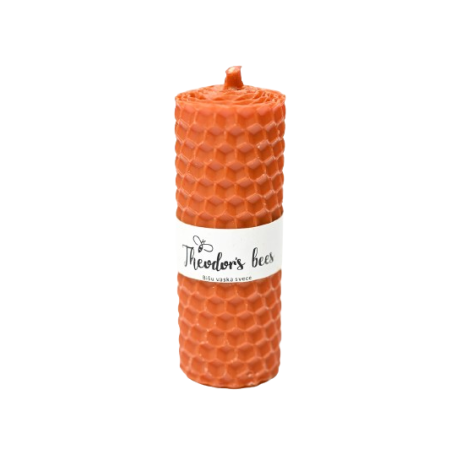 Bougie en cire d'abeille Orange - MINI