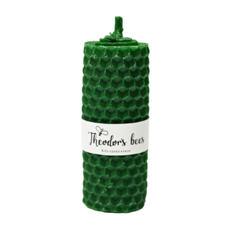 Bougie en cire d'abeille Vert Forêt - MINI