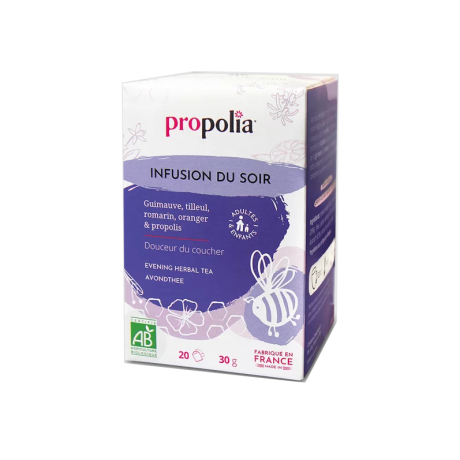 Infusion Du Soir BIO, Propolia, la boite de 20 sachets