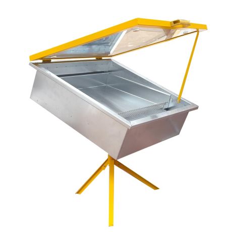 Cérificateur solaire double vitre, en tôle galvanisée avec pieds Cérificateur solaire double vitre, en tôle galvanisée avec pieds