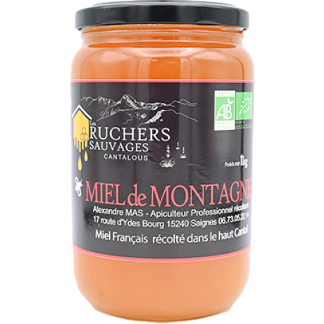 Miel de Montagne BIO, le pot de 1kg