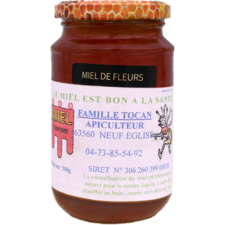 Miel de Fleurs d'été du Puy de Dôme, le pot 500g
