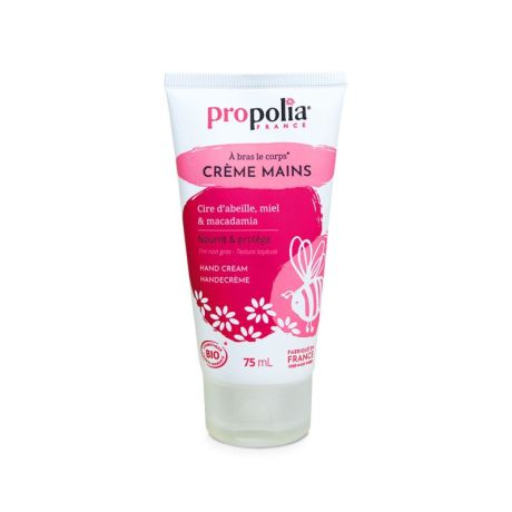 Crème mains BIO au miel, cire et calendula, Propolia, le tube de 75ml