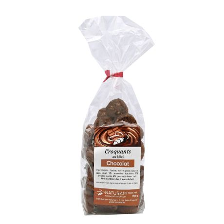 Croquants amande chocolat au miel, LE SACHET DE 200g