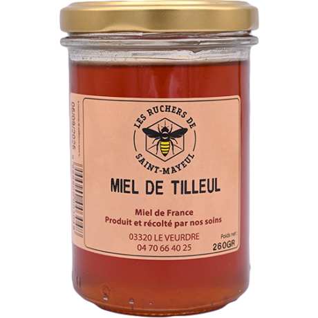 Miel de tilleul du Massif Central, le pot 260g
