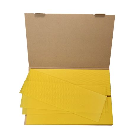 Cire gaufrée d'opercules format hausse DADANT, le carton de 1kg