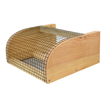 Muselière anti-frelons en bois pour ruchette Dadant 6