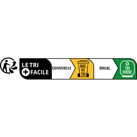 Etiquette "info-tri" pour verre et métal, la boite de 1000