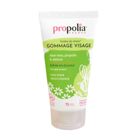 Gommage visage BIO aux noyaux d'abricots, PROPOLIA, l'unité
