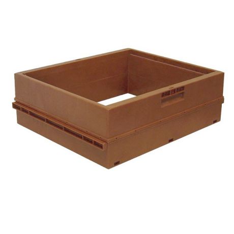 Hausse Dadant 10 plastique NICOT, à bandes lisses Hausse Dadant 10 plastique NICOT, à bandes lisses