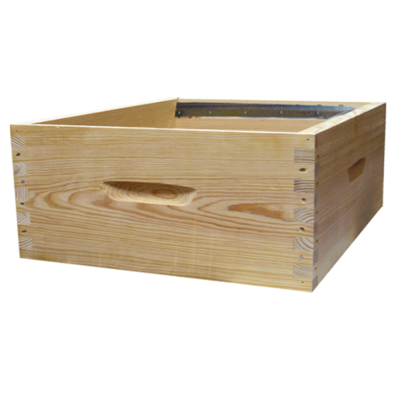Hausse Dadant 10 NATURAPI en pin maritime à tenons, à bandes lisses