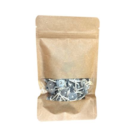 Mèches cirées avec embases pour bougies chauffe-plats, le sachet de 100 Mèches cirées avec embases pour bougies chauffe-plats, le sachet de 100